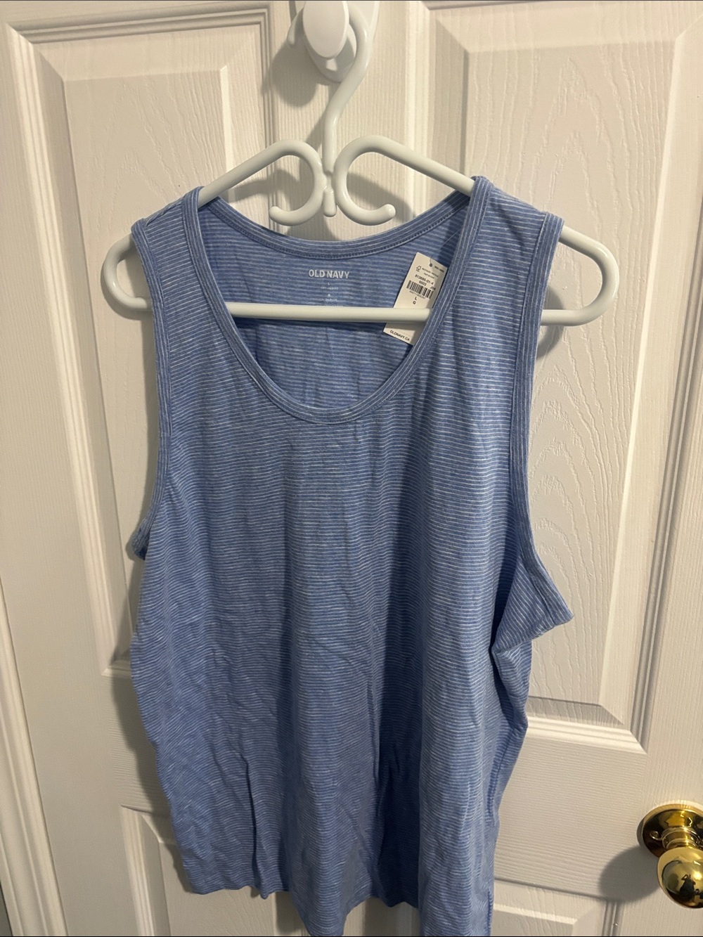 Old Navy Light Blue Striped Women's Tank
